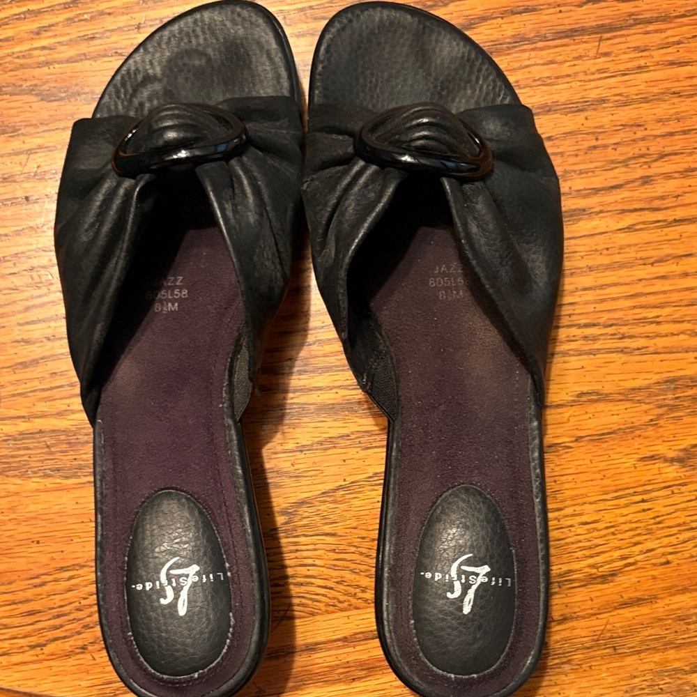 Life Stride Black Women's Sandals with Buckle